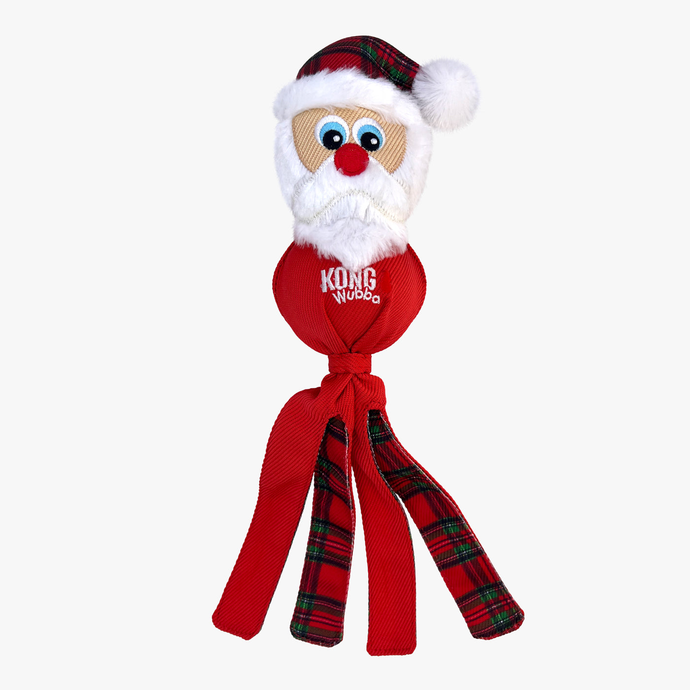 KONG Holiday Wubba Dog Toy - Durable Chew Toy for Small & Large Dogs - Perfect for Christmas, Thanksgiving & New Year Gifts - Great for Fetch, Tug-of-War & Interactive Playtime