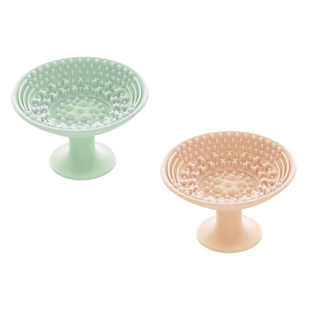 Beavorty 2-Pack Silicone Makeup Brush Cleaning Mat - Professional Scrub Pad & Applicator for Deep Cleaning Makeup Brushes | Perfect for Home, Salon & Travel Use