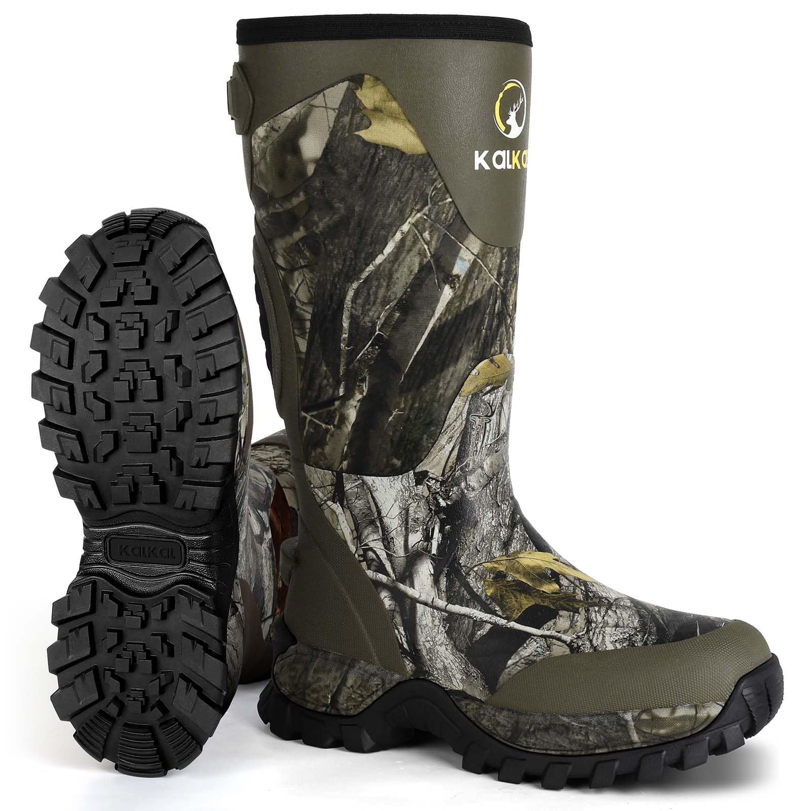 Men's Kalkal Snake Boots - Waterproof Insulated Hunting Boots with 5mm Neoprene & Anti-Slip Sole for Outdoor Work, Farming, Gardening, Fishing - Perfect for Rugged Terrain and Wet Conditions