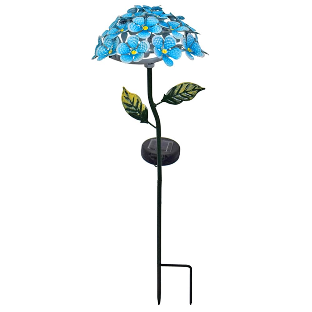 Solar Powered LED Hydrangea Flower Lawn Stakes - Waterproof Outdoor Garden Lights for Pathway, Yard, Patio Decoration | Weather-Resistant Solar Garden Art Decor for Landscaping & Backyard Lighting