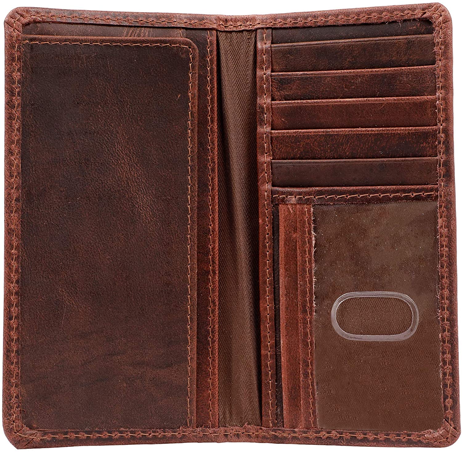 Premium Full-Grain Leather Bifold Wallet for Men - Classic Western Cowboy Wallet with RFID Protection - Durable Rodeo Wallets for Everyday Use - Perfect Checkbook Cover & Gift for Him - Ideal for Work, Travel and Outdoor Adventures