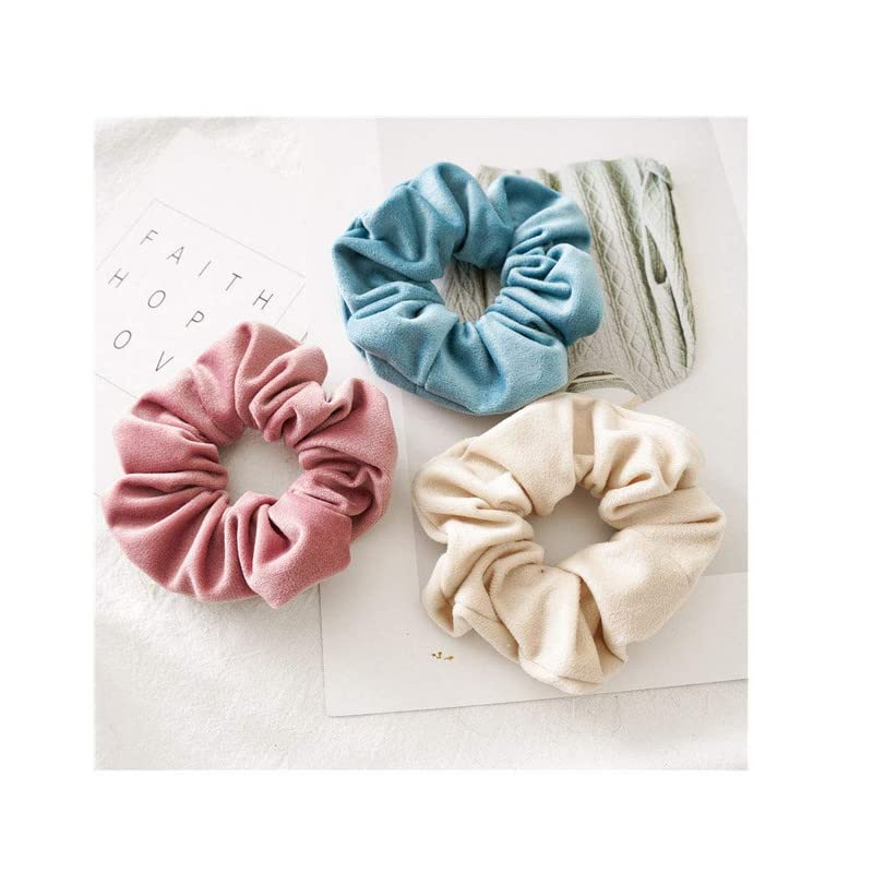 Shidara Velvet Scrunchies for Women - Soft Large Hair Ties, Ponytail Holders & Hair Bands (10-Piece Set, Multi-Color) - Perfect for Workouts, Office, and Everyday Styling