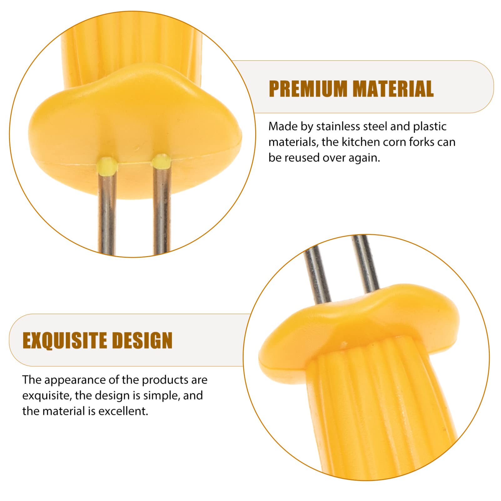 Yardwe 20-Piece Stainless Steel Corn Cob Holders - Professional BBQ Forks for Grilling, Roasting & Picnics | Perfect for Corn on the Cob, Fruits & BBQ Parties (Trumpet Stand Design)