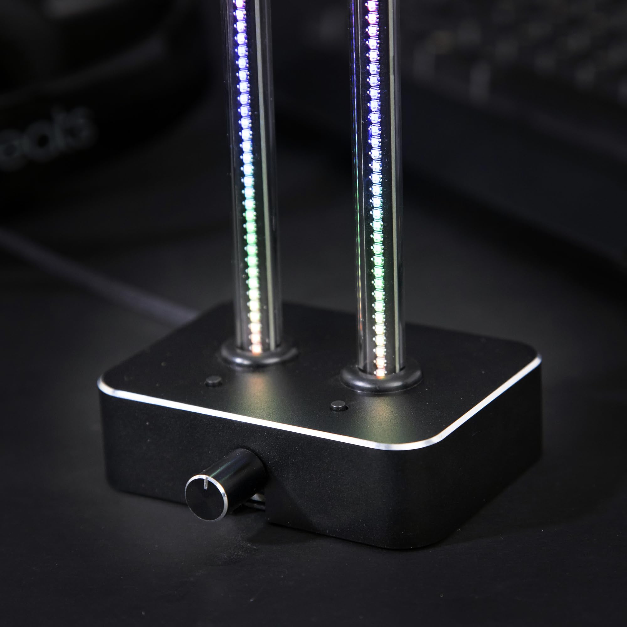 NovelLife RGB LED Music Rhythm Light Bar - Audio Spectrum Analyzer with Voice Control, USB-Powered Desk Lamp for Gaming, Parties & Home Decor - Perfect Gift for Music Lovers