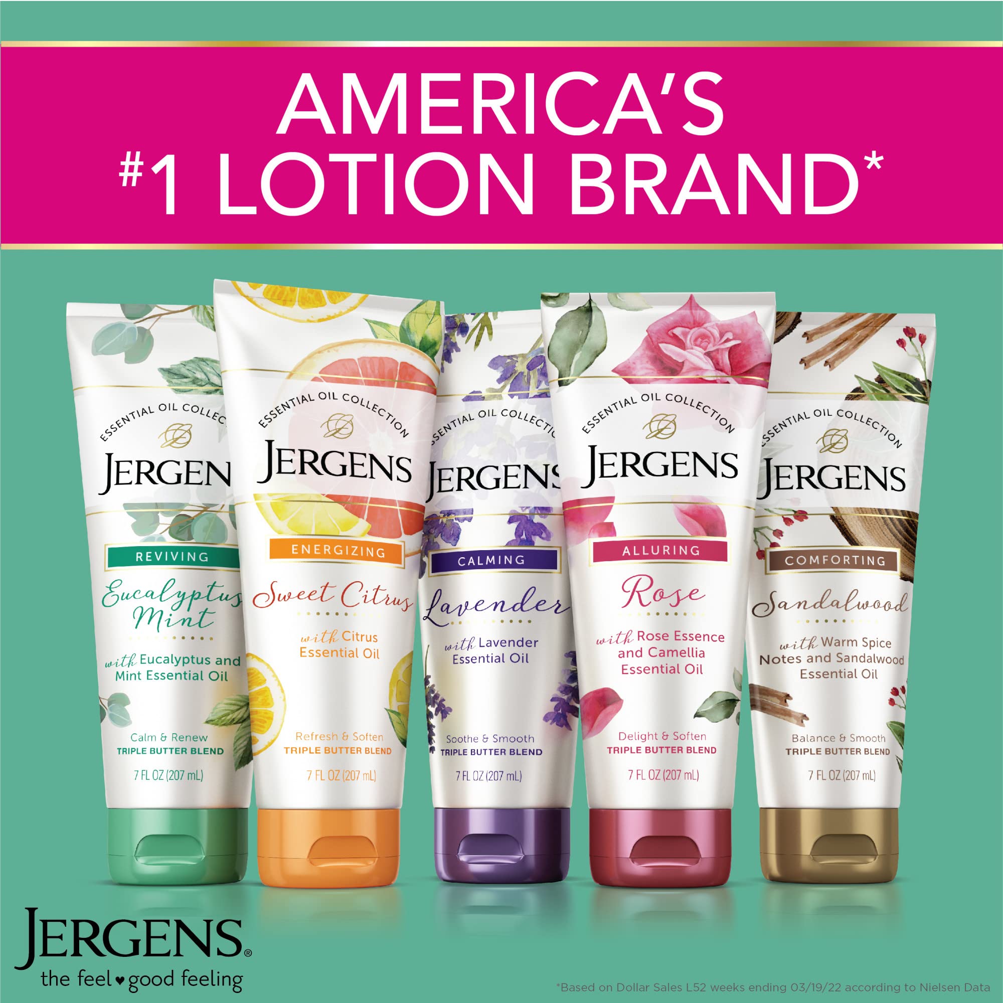 Jergens Sweet Citrus Body Butter - Hydrating Hand & Body Lotion for Women with Essential Oils | 7 Oz | Deep Moisturizer for Dry Skin | Perfect for Daily Use & Spa Nights