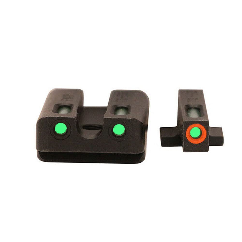 Truglo TFX PRO Handgun Sight - Glow in Dark Tritium & Fiber Optic Night Sight for Pistols - Compact, Durable, Snag-Free Design - Perfect for Low Light Shooting, Home Defense & Tactical Use