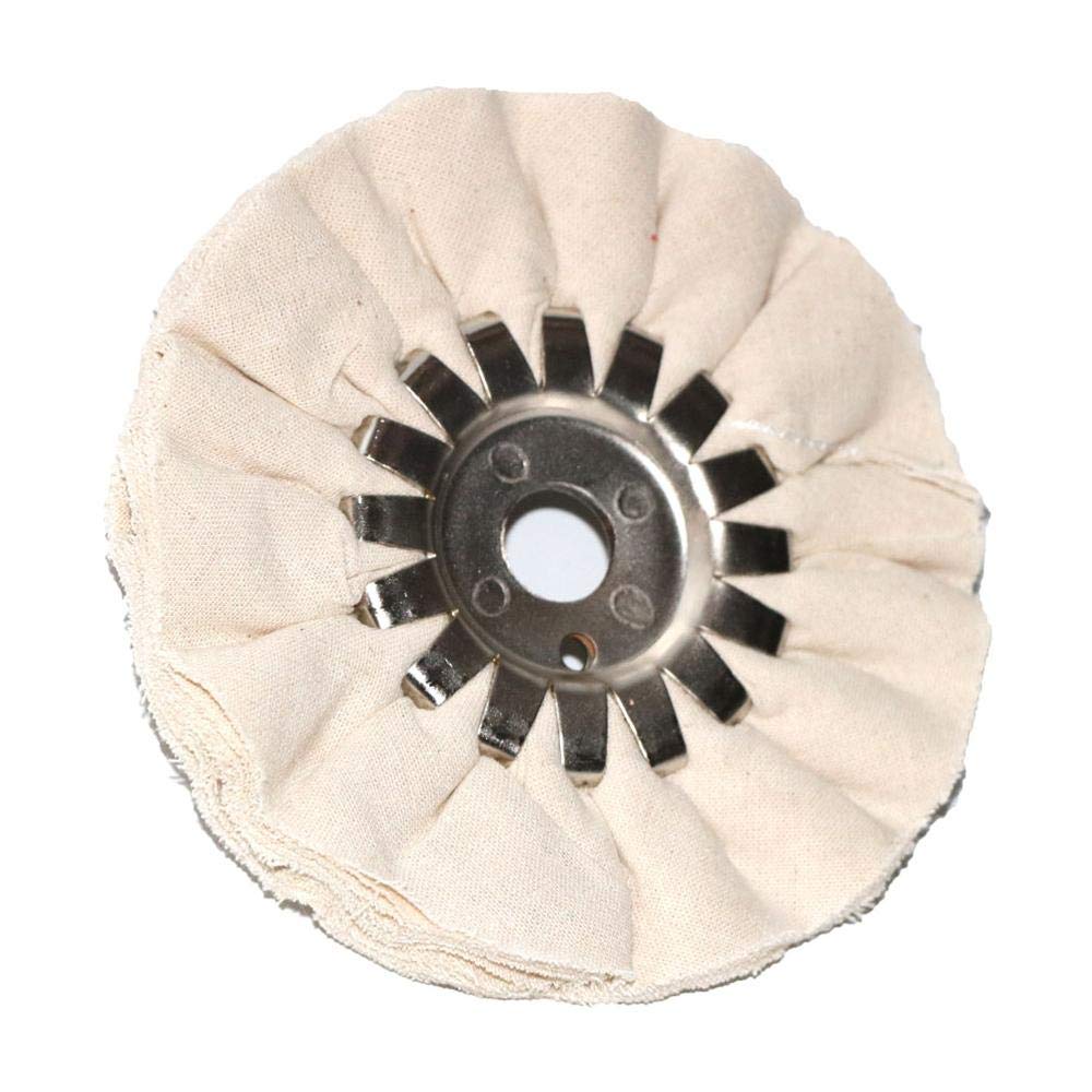 2 Pack 4 Inch White Cotton Polishing Buffing Wheels for Bench Grinder - 100mm Metal Polishing Disc Abrasive Tool for Grinding, Polishing Metal, Wood & Jewelry - Perfect for DIY, Automotive & Metalworking Projects