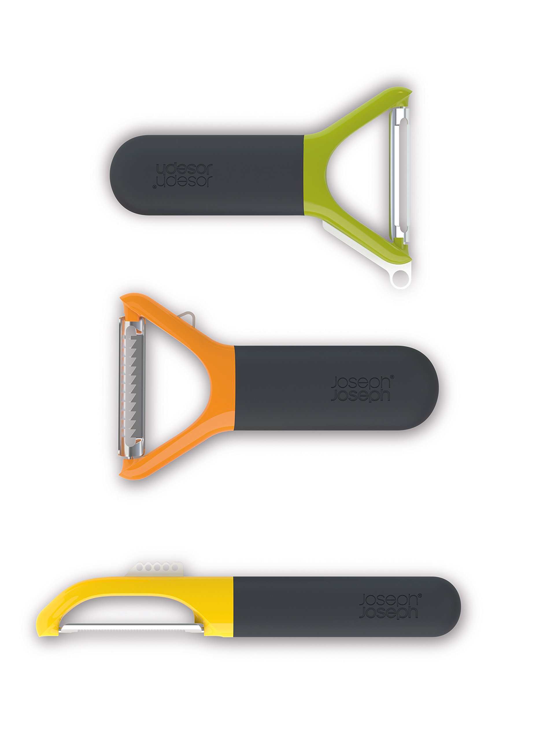 Joseph Joseph 3-Piece The Perfect Peeler Gift Set - Premium Vegetable Peelers for Potatoes, Carrots & Fruits - Ideal for Kitchen, Cooking & Gift Giving