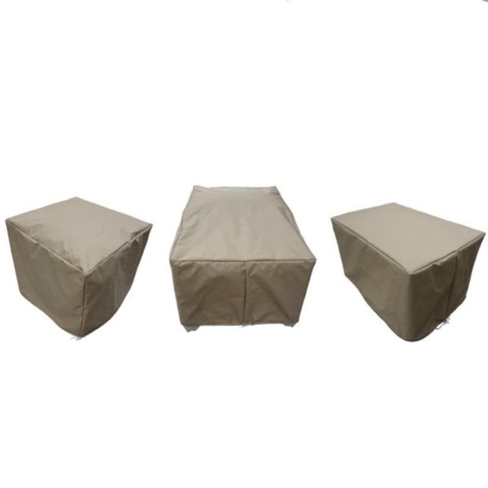 TK Classics MONACO-07cWC Waterproof Patio Furniture Covers - Beige Outdoor Furniture Protector for Sofa, Chair, Table - All-Weather Protection for Rain, Sun, Snow