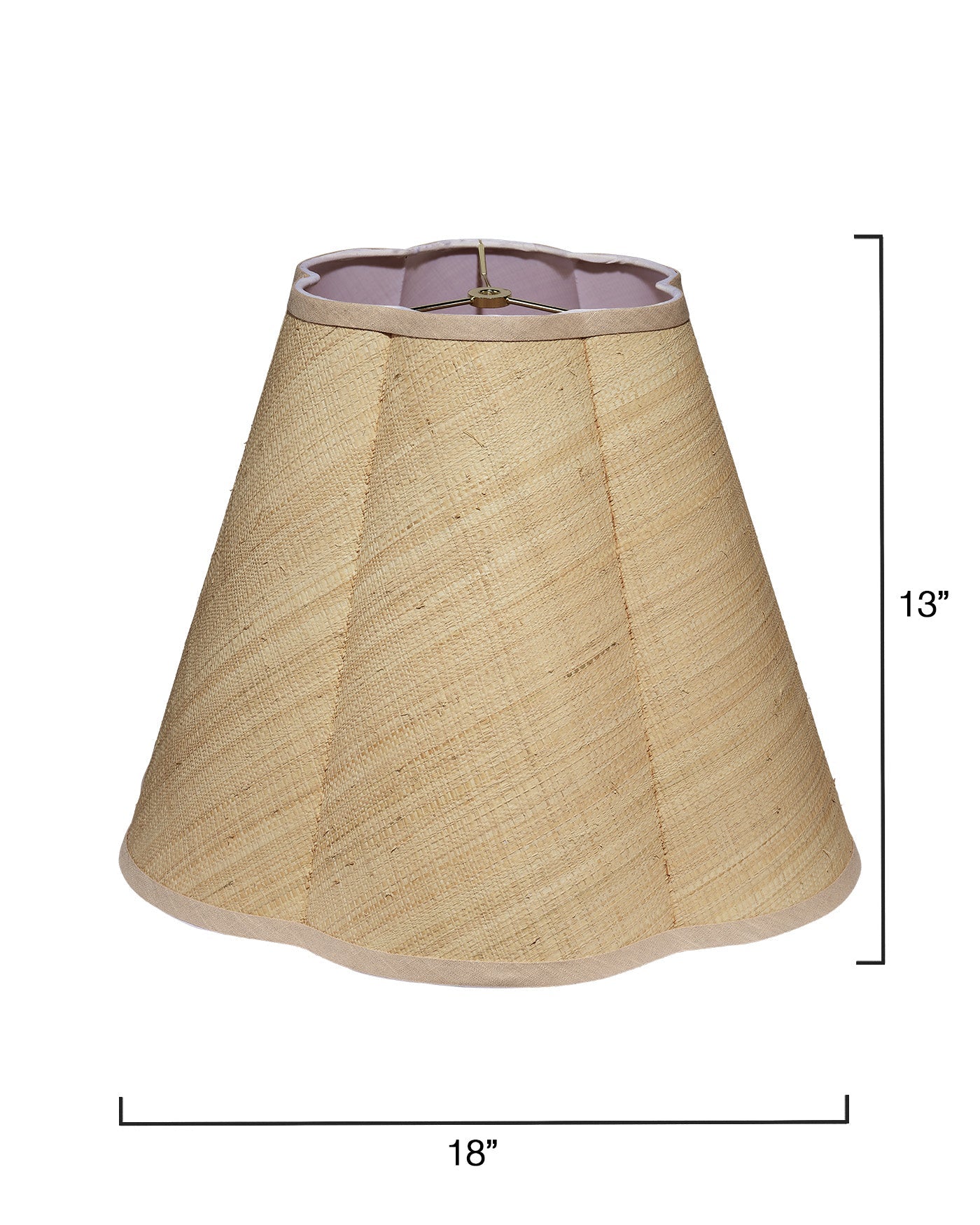 Stylish Raffia Scalloped Lamp Shade - Natural Woven Rattan Pendant Light Fixture for Bedroom, Living Room & Boho Decor
