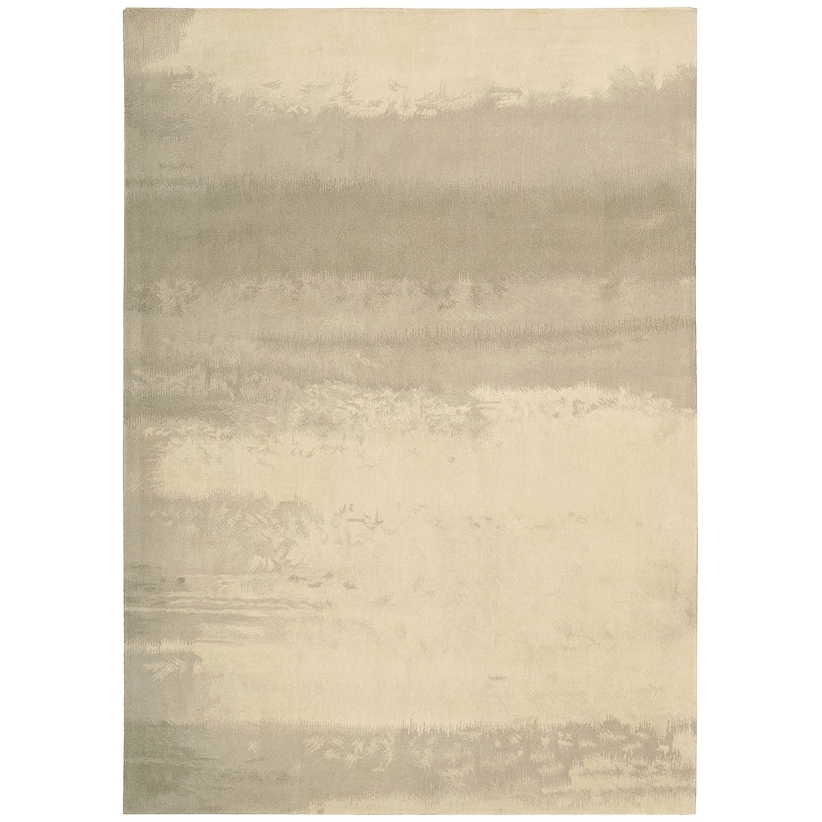 Calvin Klein CK 10 Luster Wash Ivory Area Rug 4x6 Feet - Soft Modern Boho Rug for Living Room, Bedroom & Dorm Decor