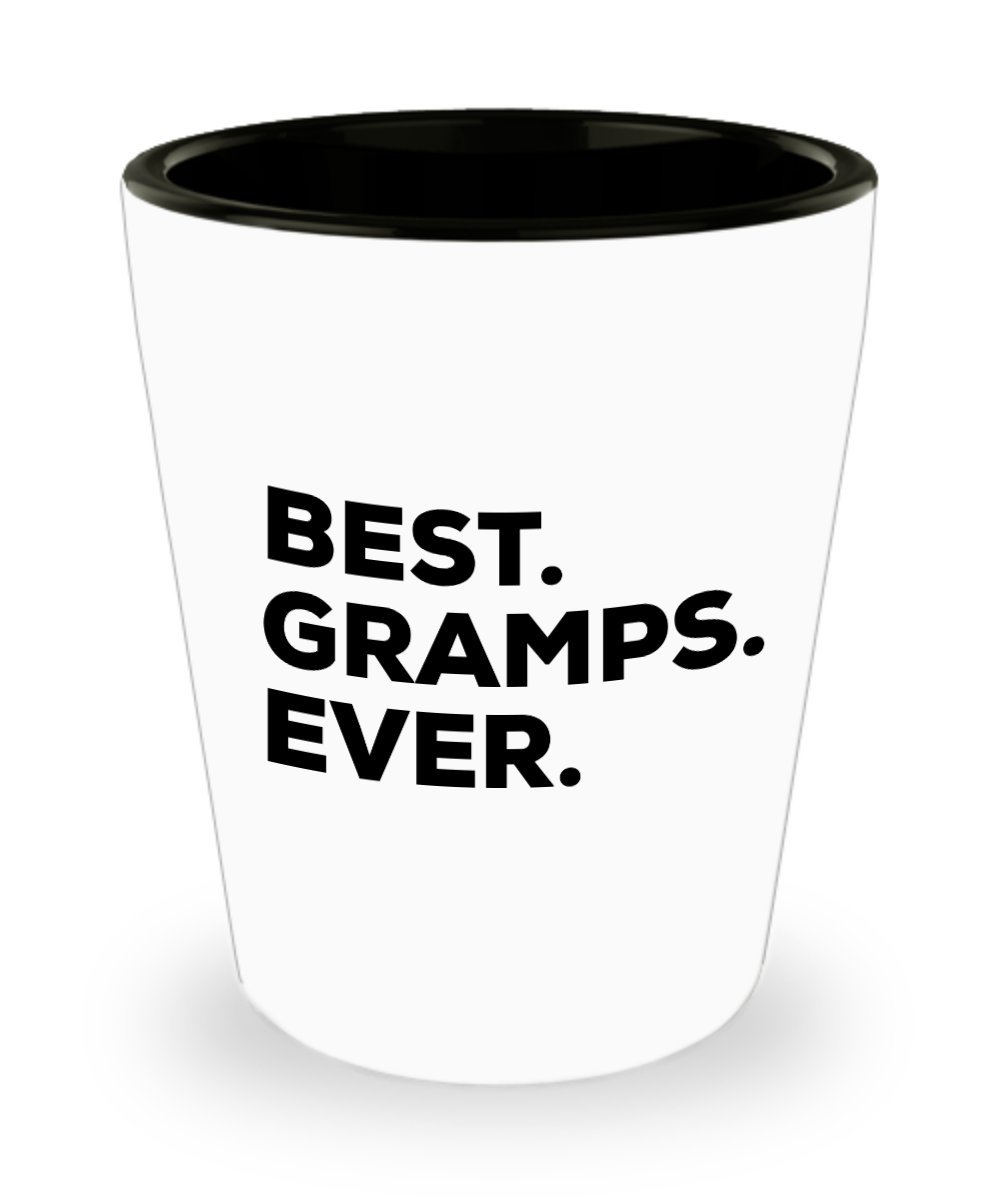 Gramps Shot Glass - Unique Grandpa Gifts for Birthday, Father's Day & Retirement - Best Gramps Ever - Perfect for Whiskey, Bourbon & Cocktail Parties