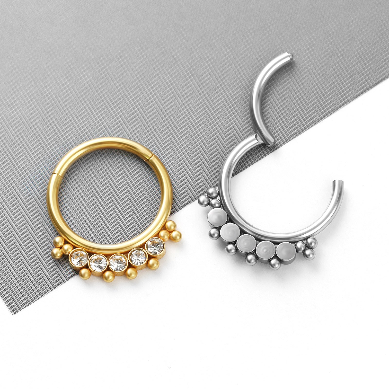 18K Gold Hoop Nose Rings & Septum Clicker Rings - Elegant Hoop Earrings for Women | Perfect for Piercings, Parties & Everyday Wear | HSPJ638