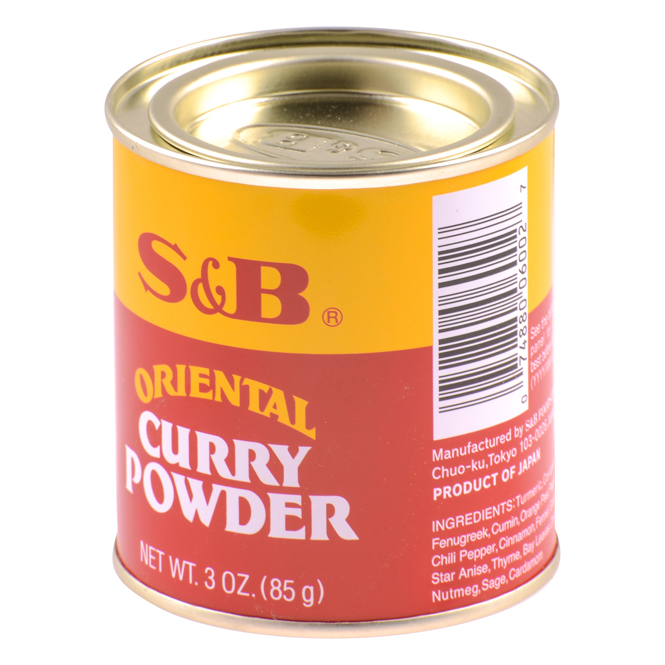 S&B Oriental Curry Powder, 3 Oz - Authentic Japanese Flavor for Home Cooking, Ramen & Rice Dishes