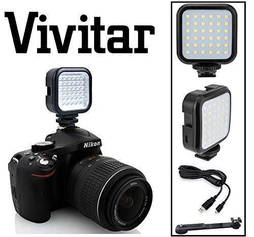 Best Compact LED Light Kit with Power Set for Nikon D3500 D850 D810 D750 D610 - Perfect for Photography, Videography & YouTube Content Creation