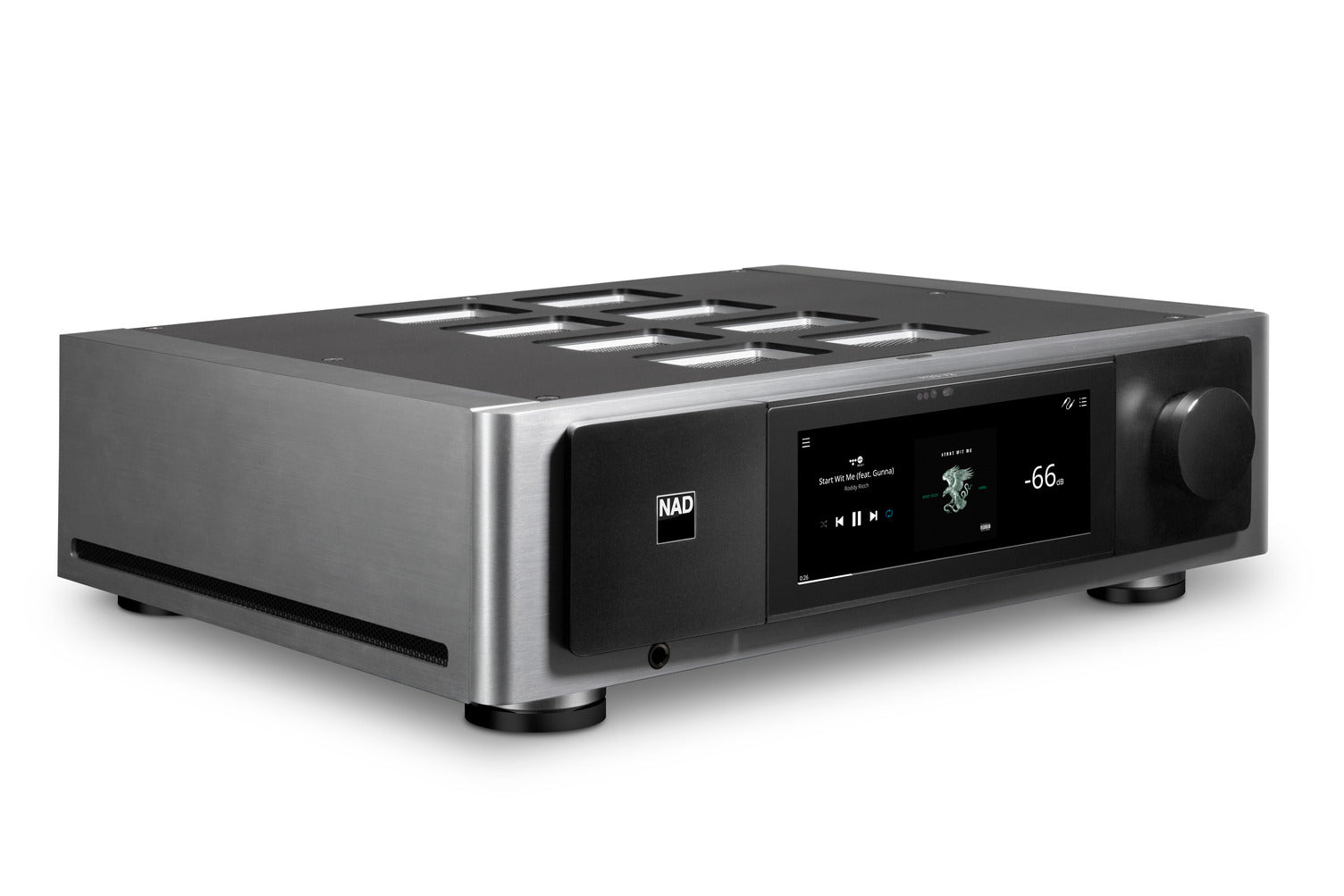 NAD Electronics M33 V2 BluOS Streaming DAC Amplifier - High-End Audio System for Home Theater & Music Listening | Wireless Multi-Room Streaming & Hi-Res Audio Playback