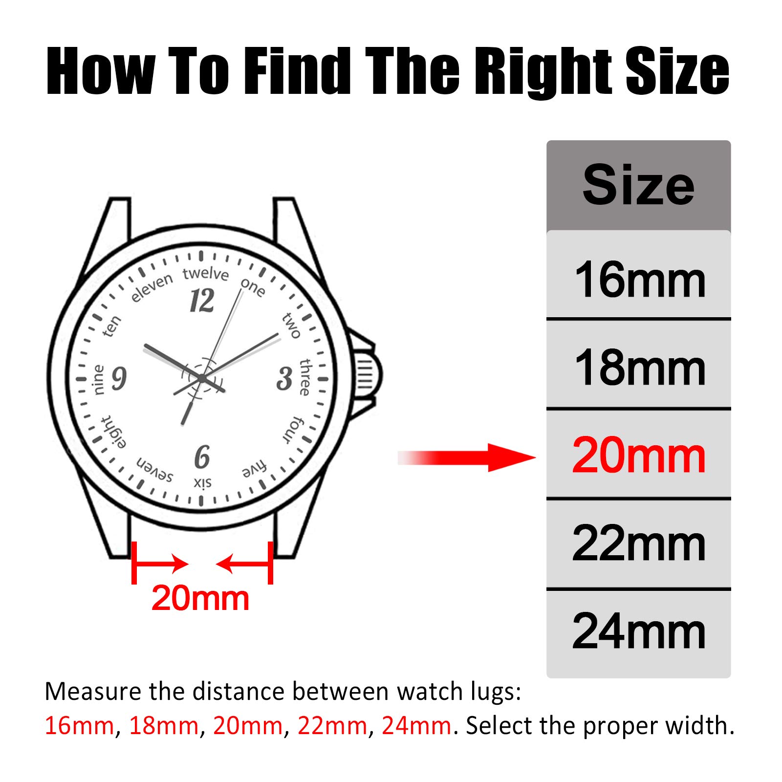 Universal 18mm 20mm 22mm 24mm Quick Release Silicone Watch Band Replacement - Durable Rubber Strap for Men & Women - Perfect for Sports, Fitness & Everyday Wear