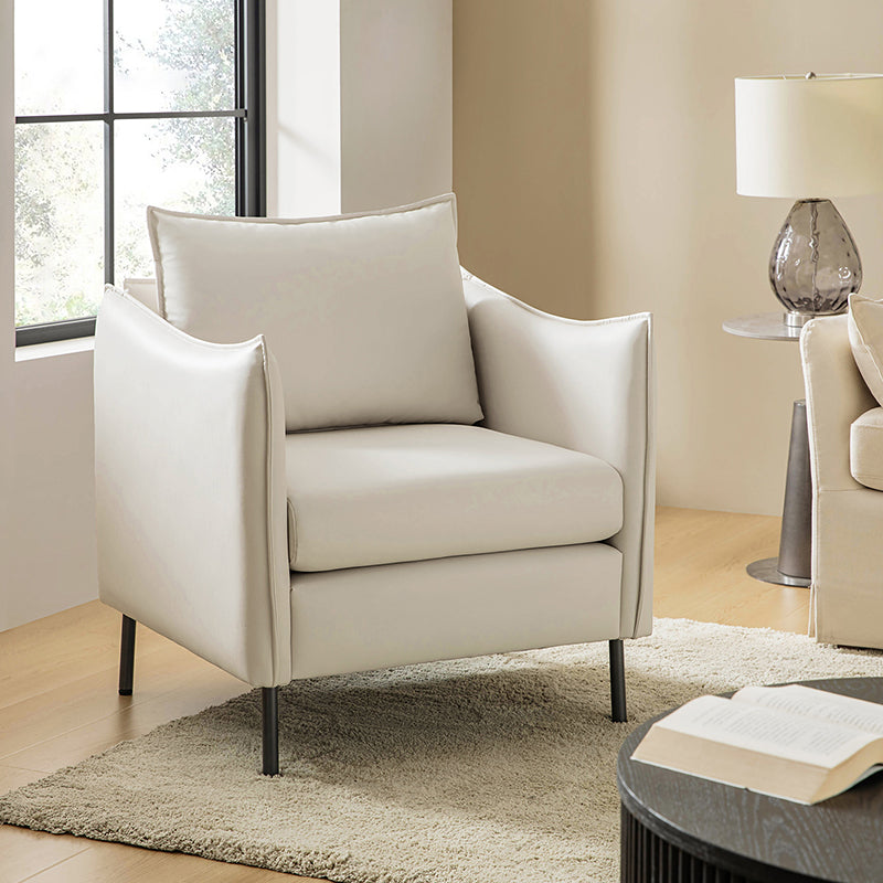 Modern Comfy Armchair with Cat Anti-Scratch Fabric - Stylish & Durable Living Room Chair for Pet Owners - Perfect for Reading, Relaxing, and Cat-Friendly Spaces