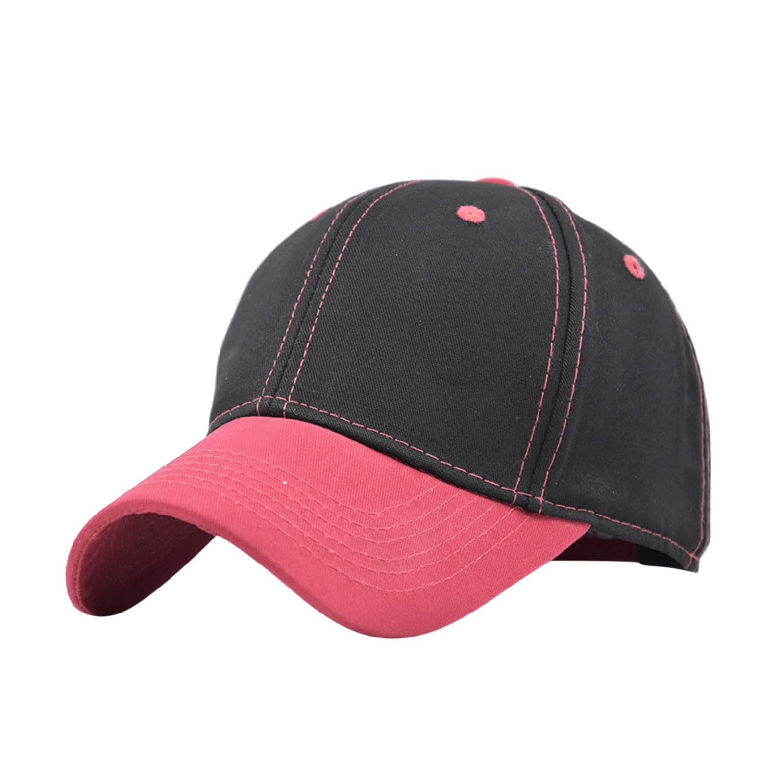 **Women's Fashion Sun Hat - Solid Patchwork Distressed Denim Baseball Cap & Knit Bucket Hat for Outdoor, Beach, and Summer Activities**