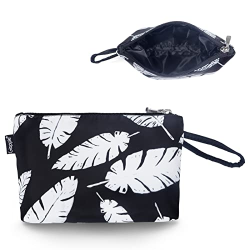 K- Black White Leaves