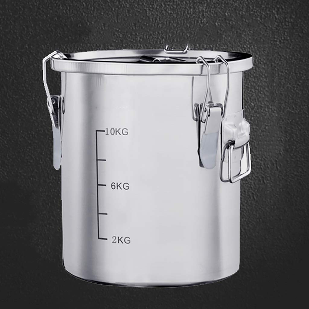 304 Stainless Steel Airtight Food Storage Containers with Lid & Locking Clamps - Large Kitchen Canisters for Rice, Flour, Sugar, Cereal & Pantry Organization (5 Sizes) - Perfect for Meal Prep, Bulk Food Storage & Kitchen Organization