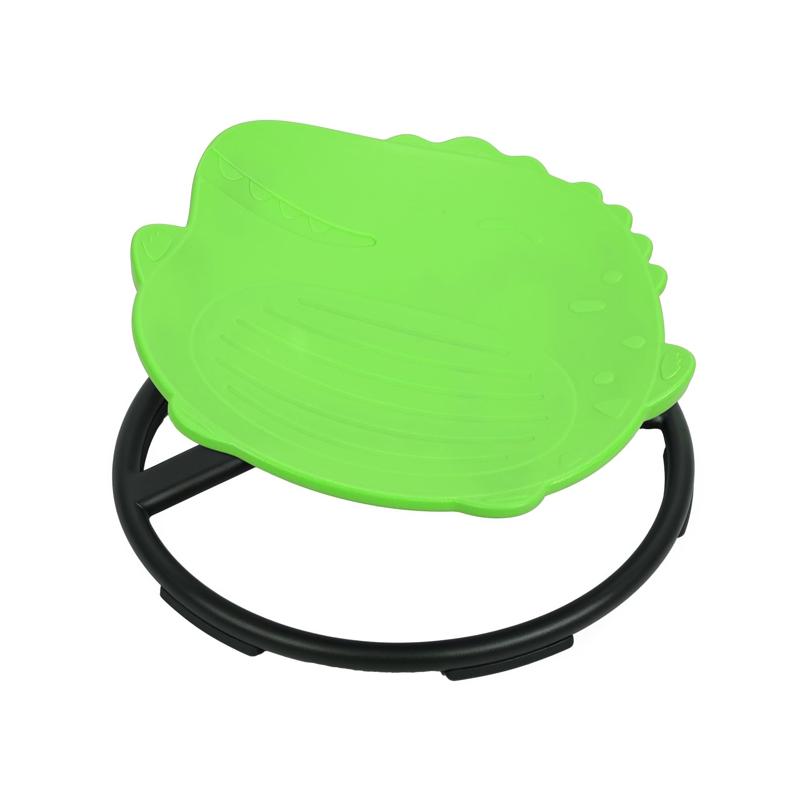 Dinosaur Swivel Chair for Kids - Spinning Sensory Toy for Autistic Children & Toddlers - Wobble Disk Chair Improves Body Coordination & Balance - Green Cartoon Design - Perfect for Classroom, Playroom & Sensory Therapy