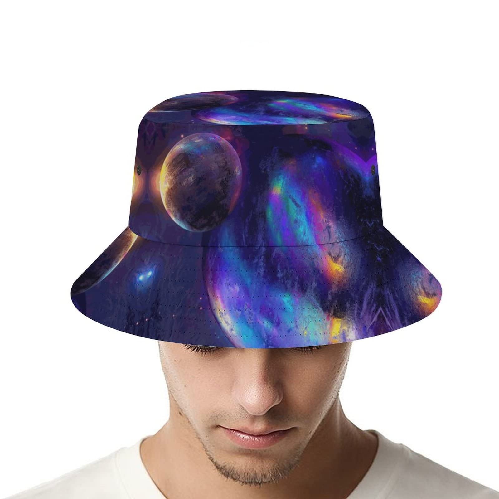 Unisex Packable Hippo Animal Bucket Hat for Women & Men - Summer Beach Fisherman Sun Hat for Outdoor Travel, Hiking, and Casual Wear