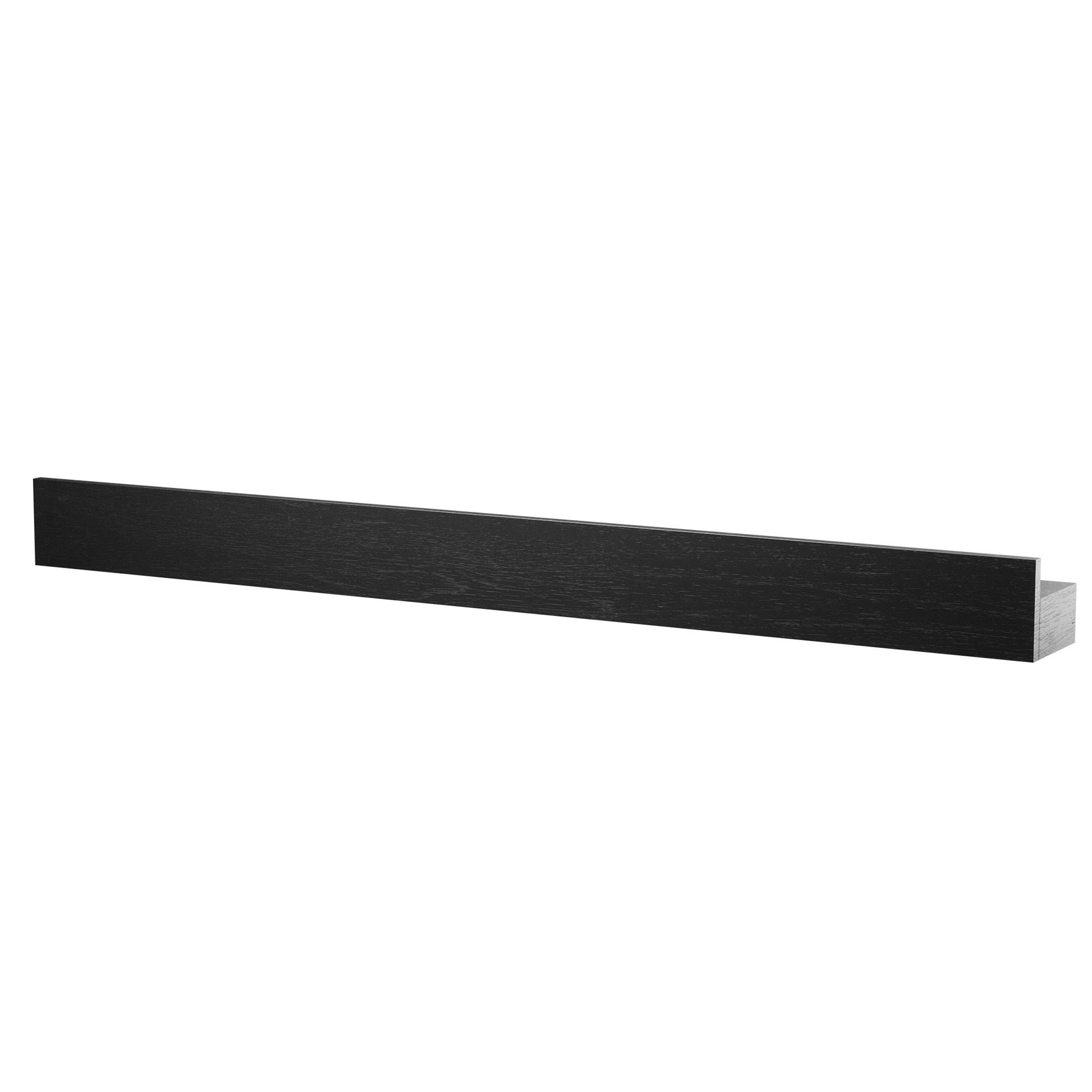 EKTA LIVING Magnetic Knife Holder & Shelf - Black Oak Wood, 2 Sizes for Kitchen Storage & Organization - Perfect for Knives, Spices, Utensils in Modern Kitchens