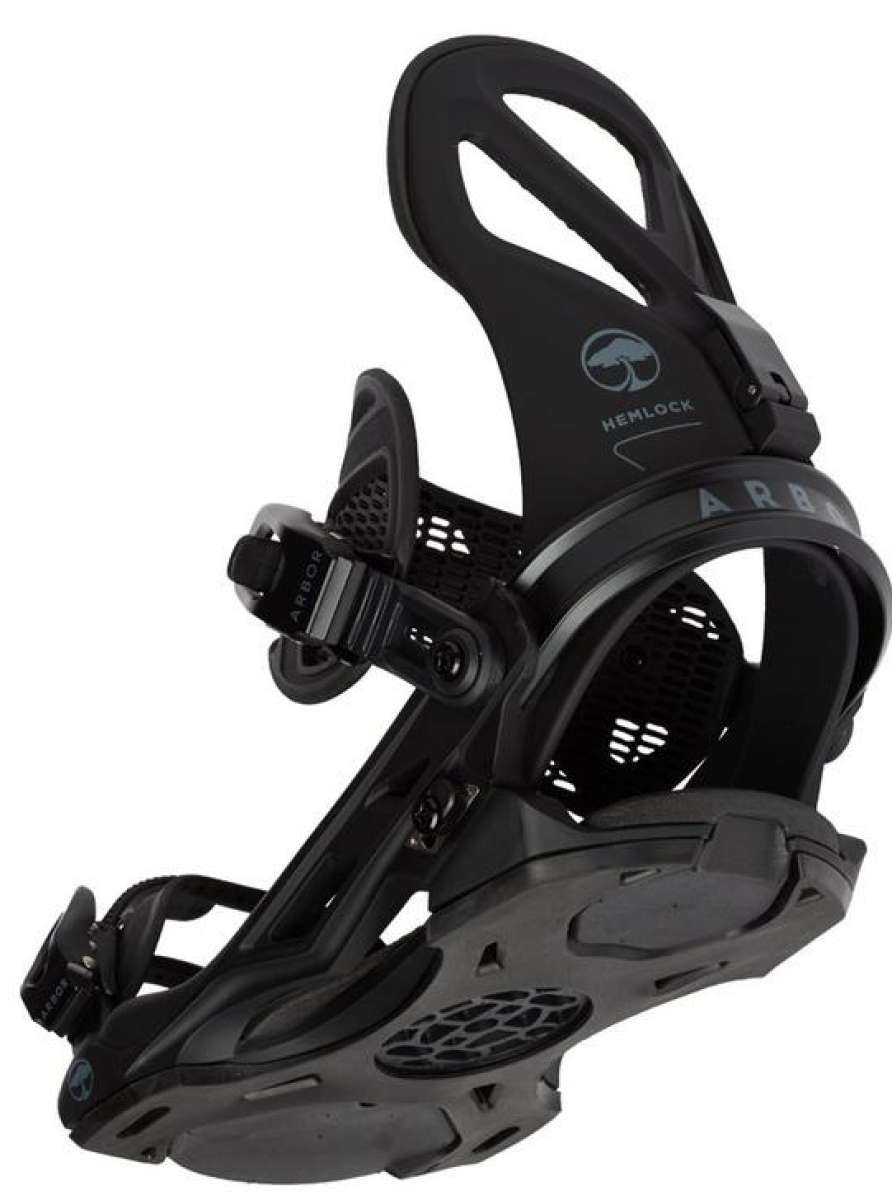 Arbor Hemlock Snowboard Bindings 2021-2022 - High-Performance Snowboard Bindings for All-Mountain & Freeride | Perfect for Powder Days & Backcountry Adventures