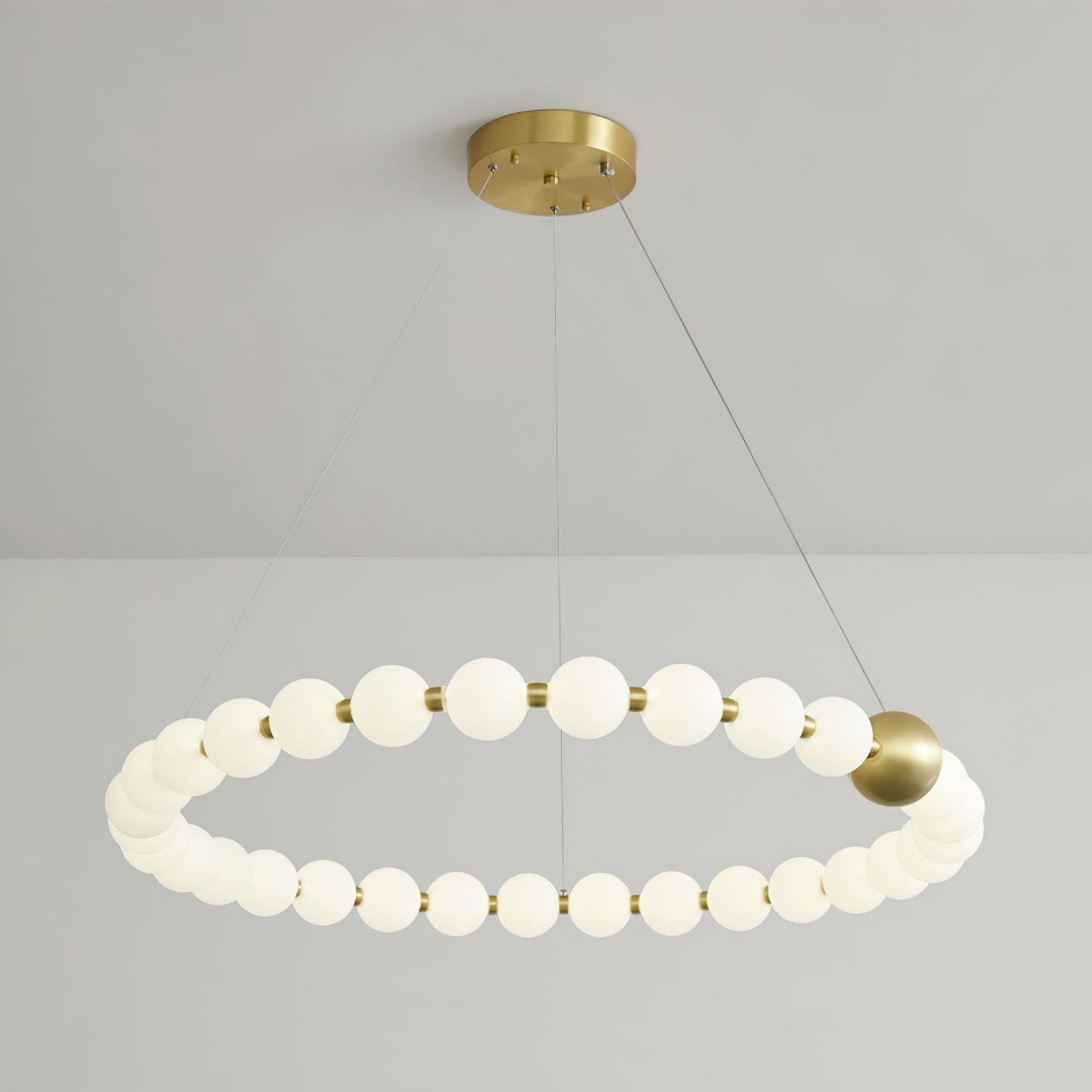 Aeyee Crystal Pearls Chandelier - Elegant Ceiling Light Fixture for Dining Room, Bedroom, Living Room & Wedding Decor