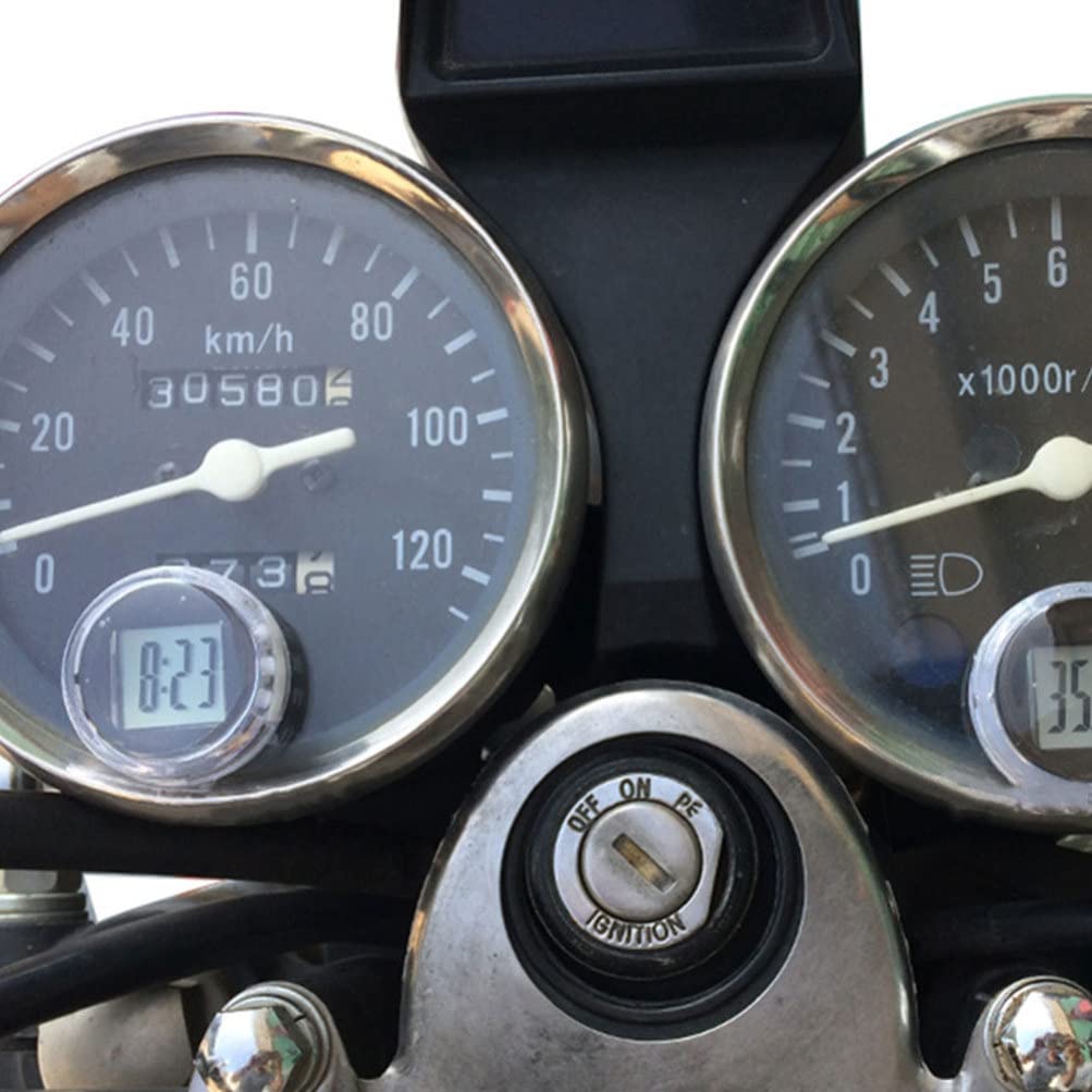 Gatuida 6PCS Mini Motorcycle Digital Clocks - Stick-On Bike & Car Watch for Vehicles