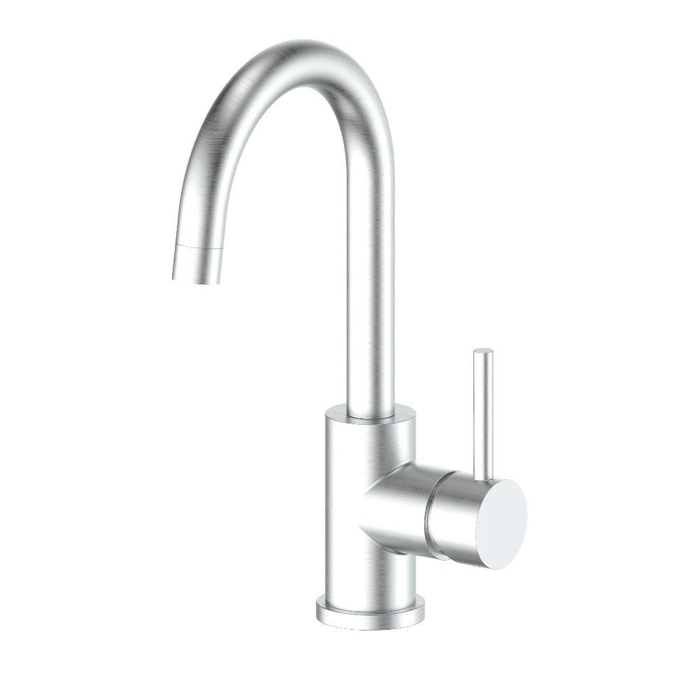 ZLINE Renoir Single Handle Pull-Down Kitchen Faucet in Brushed Nickel - Modern High Arc Design for Sink, Dishwashing & Cooking (REN KF BN)