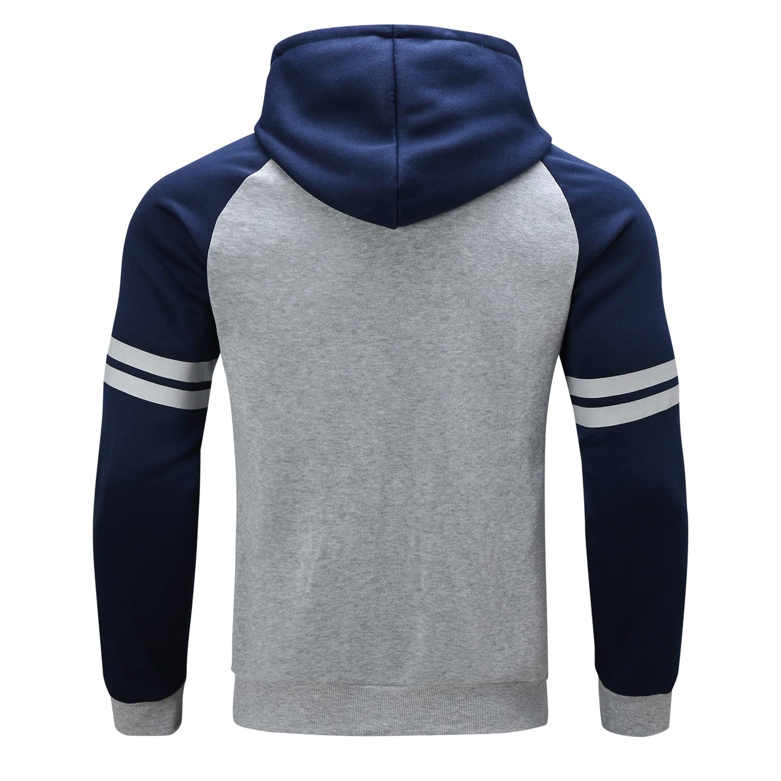 Men's Fashion Hoodie - Athletic Long Sleeve Patchwork Sweatshirt for Casual Wear & Street Style