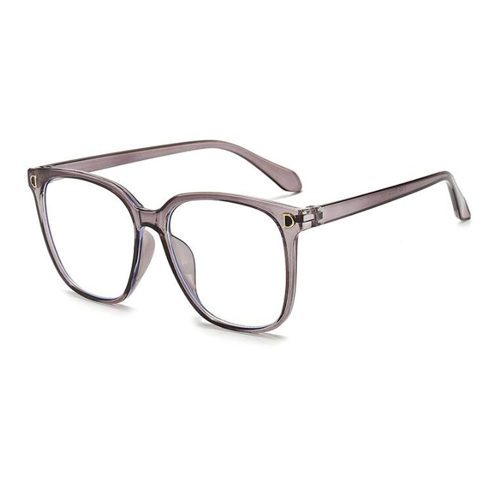 Retro Square Non-Prescription Flat Mirror Glasses Frame - Transparent Anti-Blue Light Computer Glasses for Men & Women - Perfect for Office Work, Gaming & Screen Time Protection