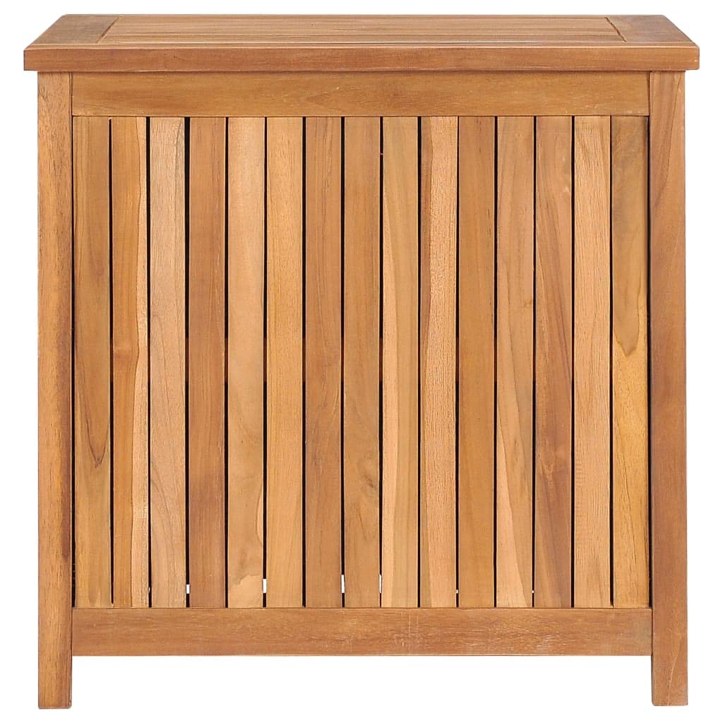 Premium Teak Wood Patio Storage Box with Waterproof Lining - 23.6