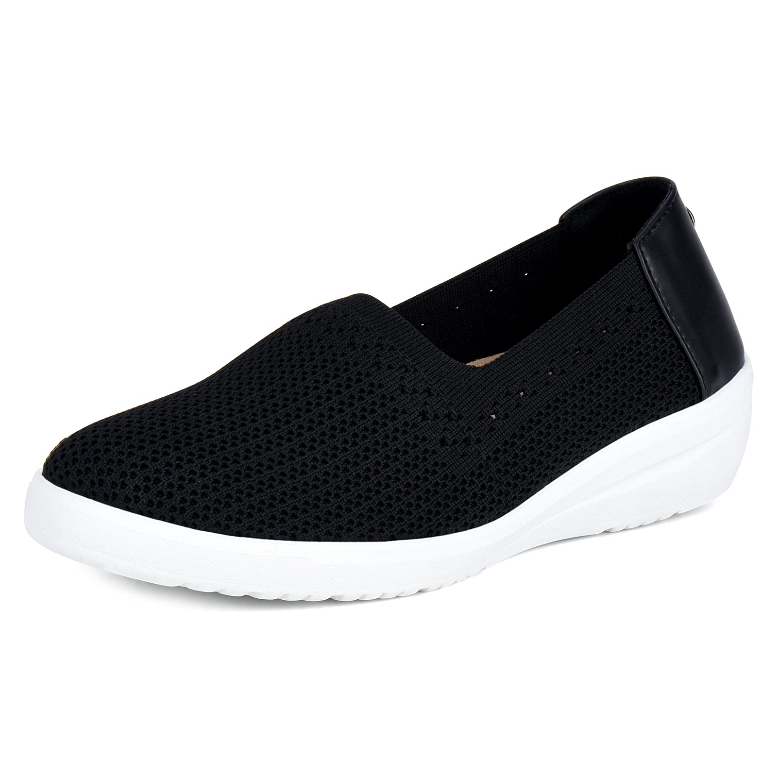 JENN ARDOR Women's Slip On Sneakers - Breathable Mesh Knit Casual Walking Shoes | Lightweight Fashion Sock Sneakers for Women | Perfect for Work, Travel & Everyday Comfort