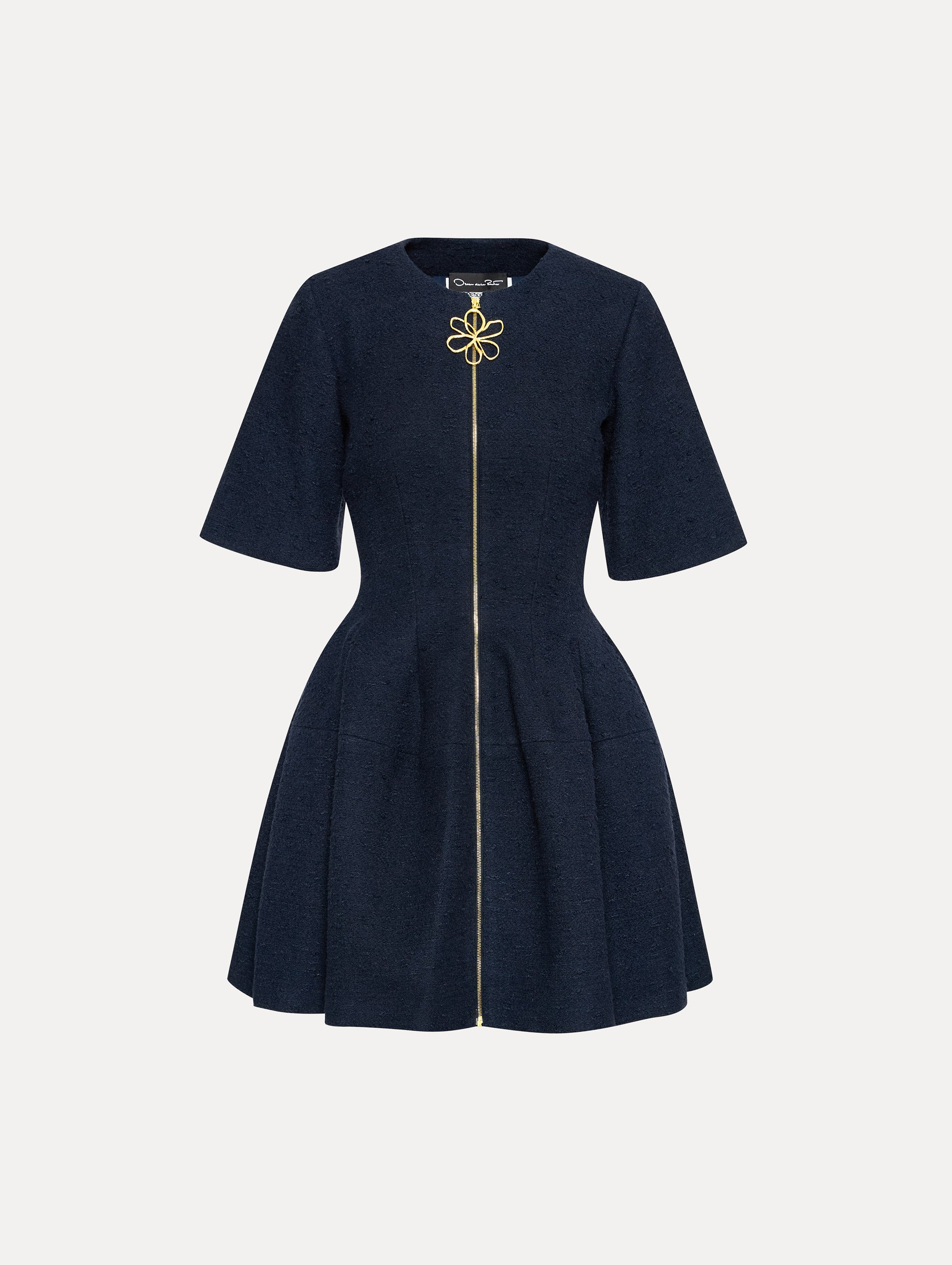 Stylish Zip Front Tweed Dress for Women - Elegant Office Wear & Party Outfit | Perfect for Work, Cocktail Events & Date Nights
