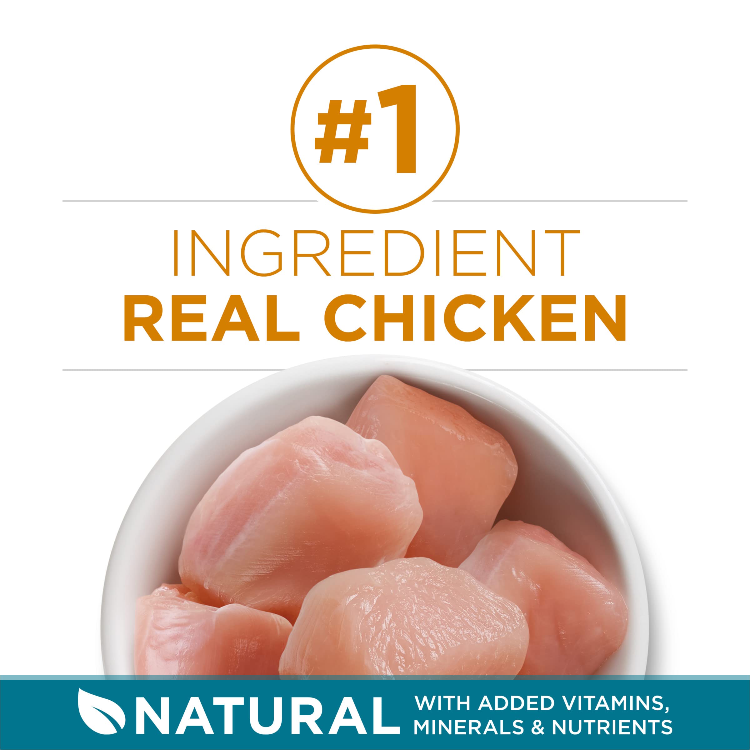 Purina ONE Natural Dry Cat Food with Real Chicken - Tender Selects Blend, 7 lb Bag - High Protein Nutrition for Adult Cats, Indoor & Outdoor Use