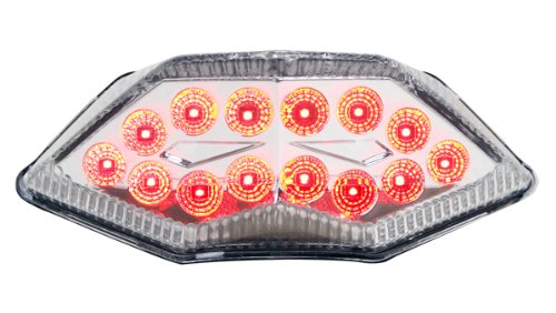 2013-2017 Kawasaki Ninja 300 Integrated Sequential LED Tail Lights - Clear Lens for Enhanced Visibility & Style - Perfect for Night Riding & Custom Motorcycle Upgrades