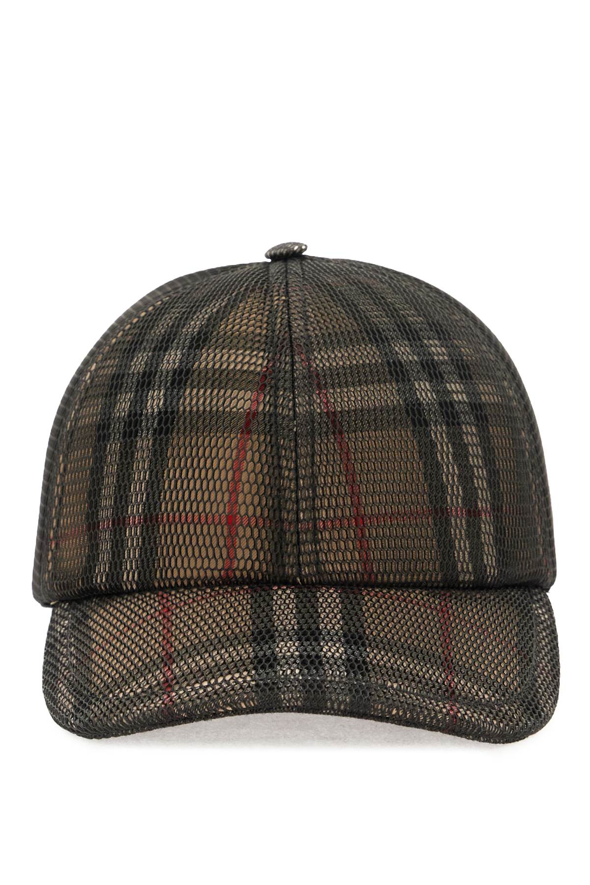 Burberry Tartan Baseball Cap with Mesh Panel - Stylish & Breathable Unisex Hat for Outdoor Sports, Travel & Casual Wear