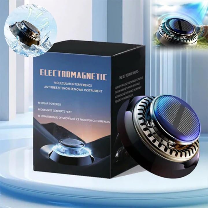 Electromagnetic Molecular Anti-Freeze Snow Removal Tool for Cars - Vehicle Microwave De-Icing Device with Essential Oils, No Electromagnetic Interference - Perfect for Winter Car Maintenance and Windshield Ice Removal