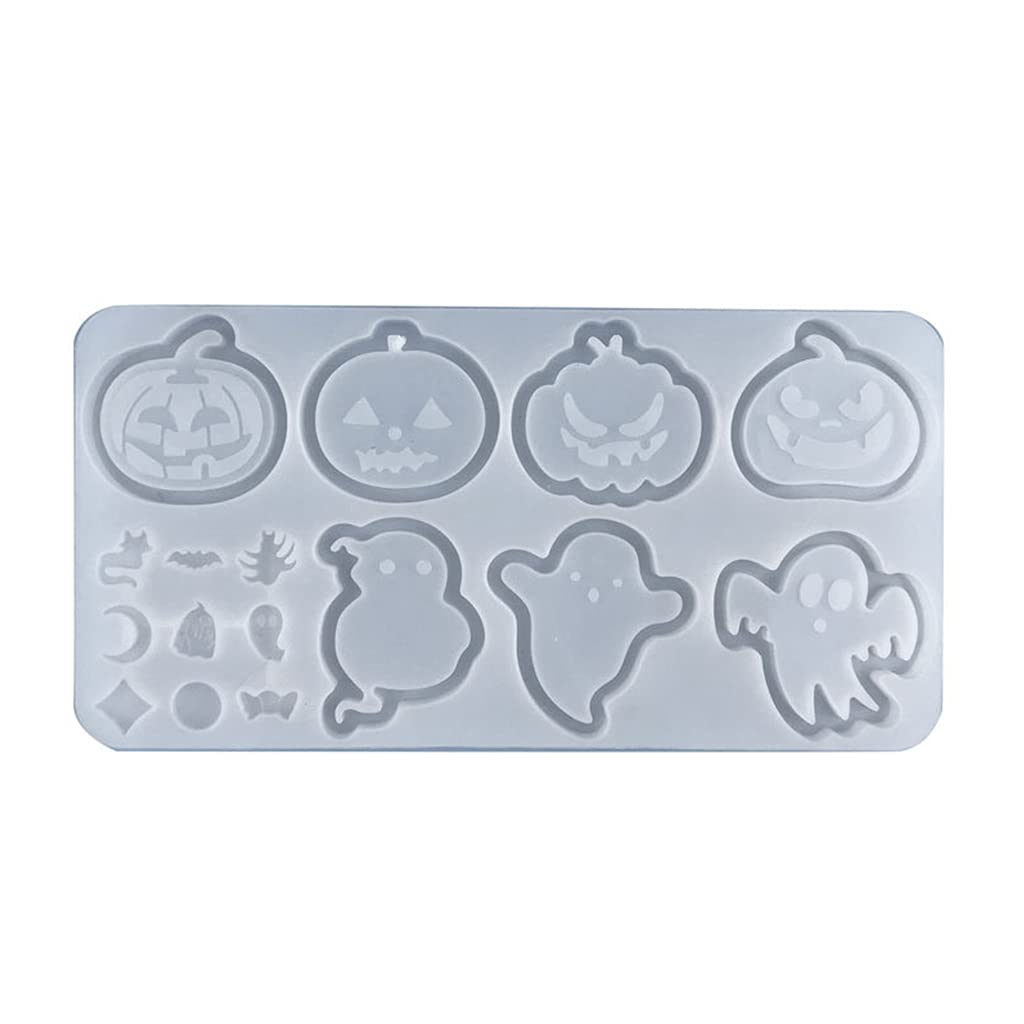 Epoxy Resin Halloween Quicksand Silicone Mold - DIY Jewelry Keychain Pendant Craft Making Kit for Resin Art, Halloween Decorations - Perfect for DIY Gifts, Cosplay Accessories & Home Decor
