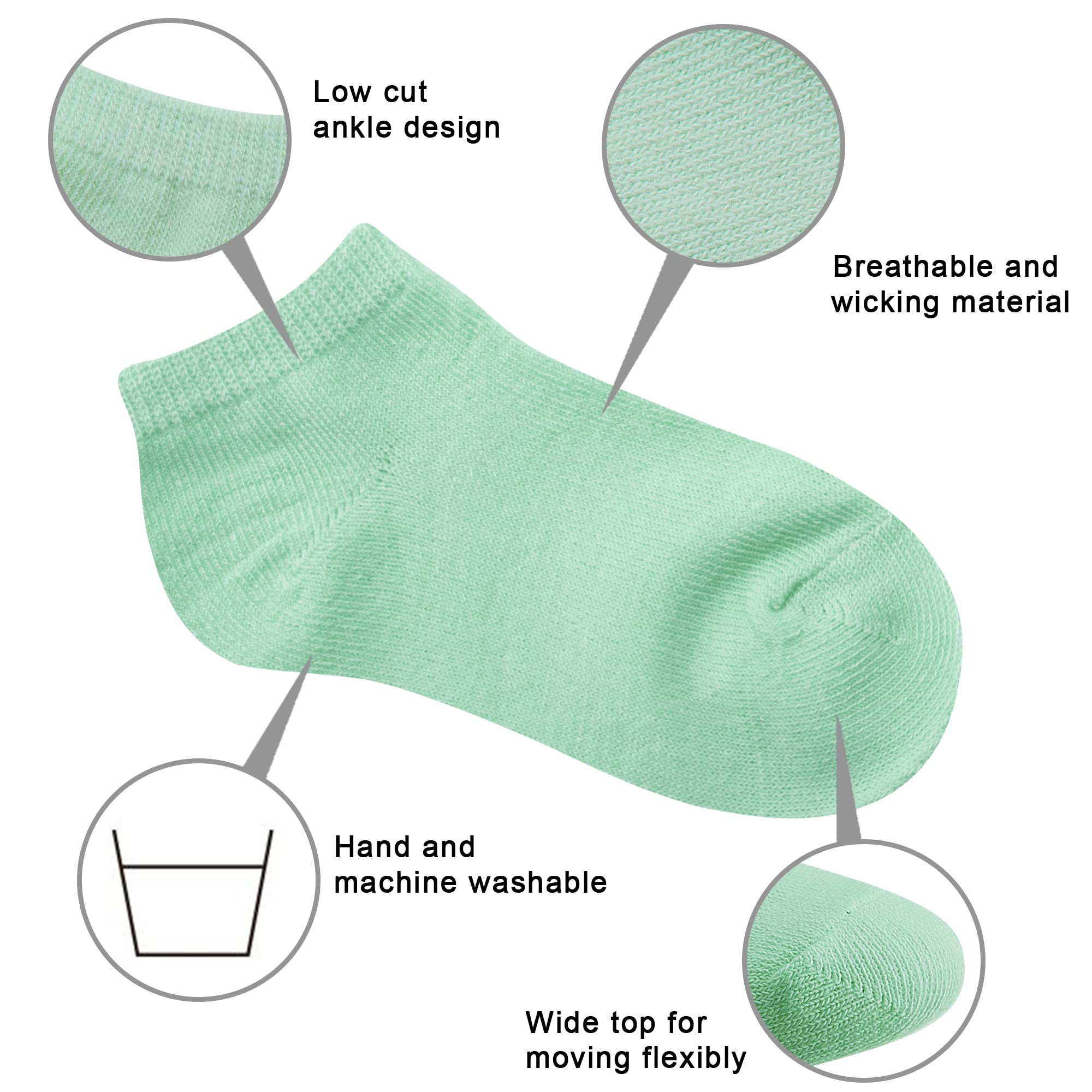 Duufin 25 Pairs Toddler Ankle Socks - Low Cut Half Cushion Baby Socks for Boys & Girls - Soft Breathable Cotton Kids Socks for School, Play & Everyday Wear
