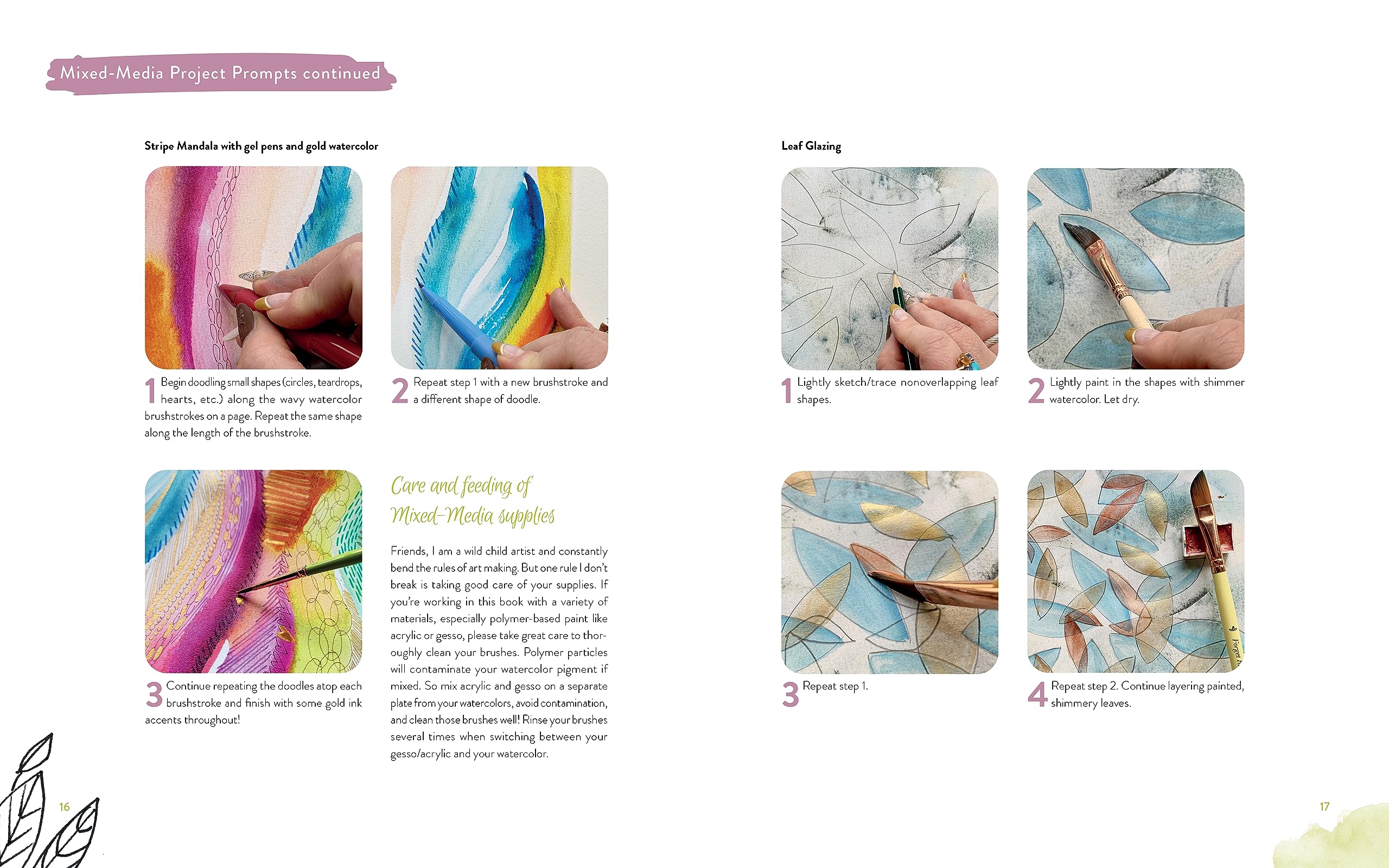 Mixed-Media Art Book by Kristy Rice - Creative Non-Coloring Activity Book for Adults | Perfect for Art Therapy, DIY Projects & Gift Ideas