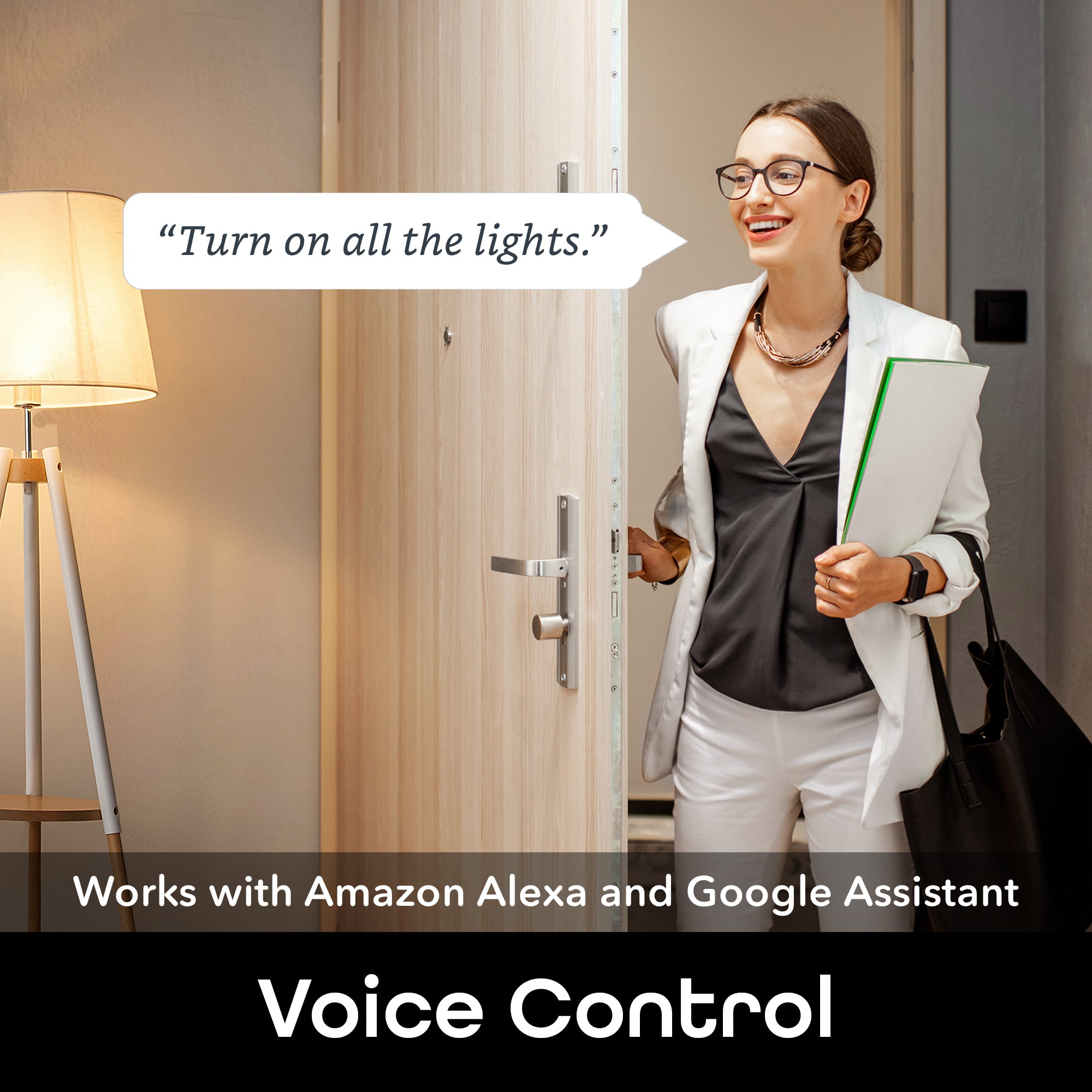 Geeni Lux A19 Smart Bulb - WiFi Enabled, Dimmable LED Light Bulb, Warm White (2700K), Works with Alexa & Google Home - Perfect for Bedroom, Living Room, and Home Automation