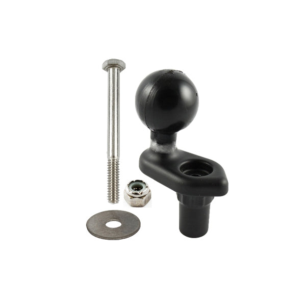 RAM Fishing Rod Adapter Post with C Size Ball (RAM 351U) - Universal Fishing Rod Holder for Kayak, Boat, and Dock Fishing Accessories
