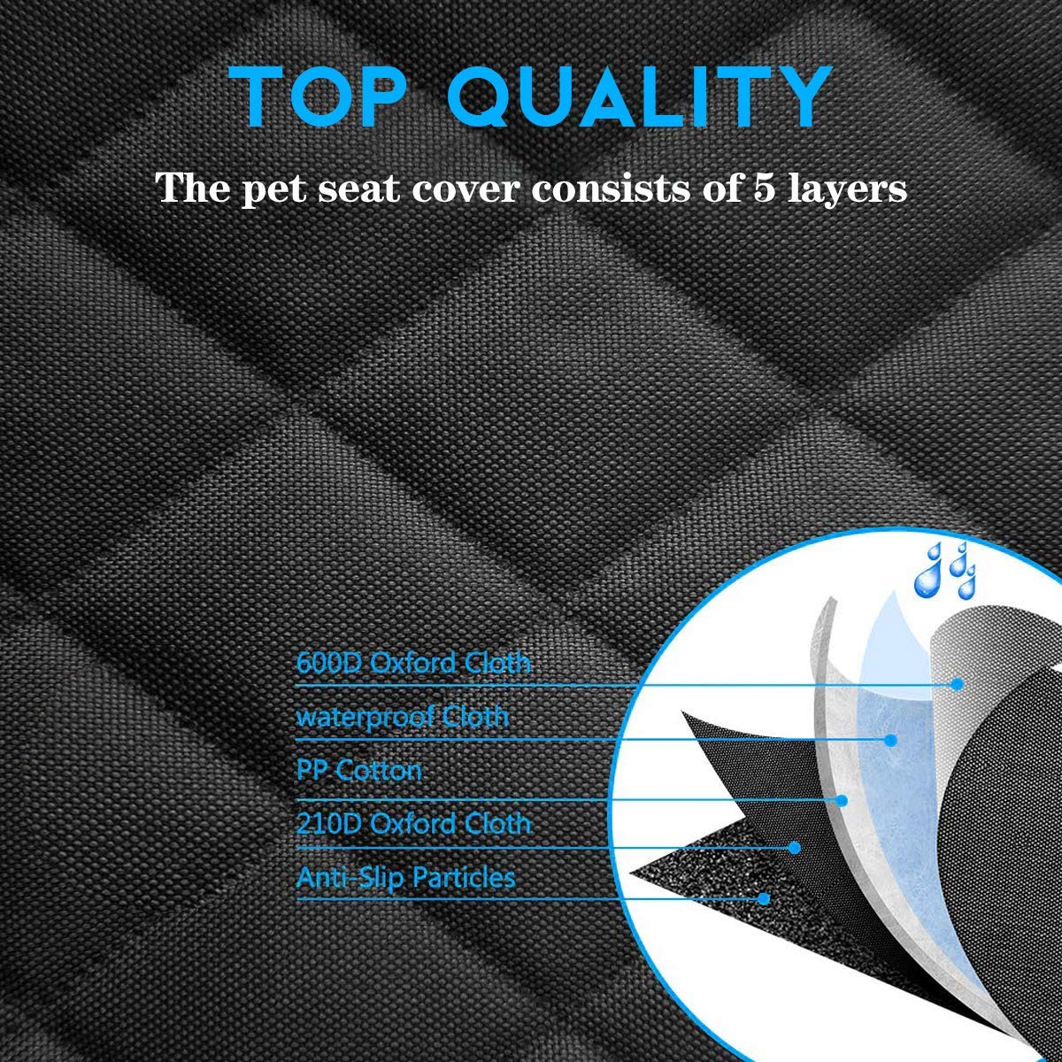 **Waterproof Dog Car Seat Cover - Non-Slip, Durable Pet Back Seat Protector with Side Flaps | Armrest Compatible for Most Cars, Trucks & SUVs | Perfect for Travel, Daily Commutes & Outdoor Adventures**