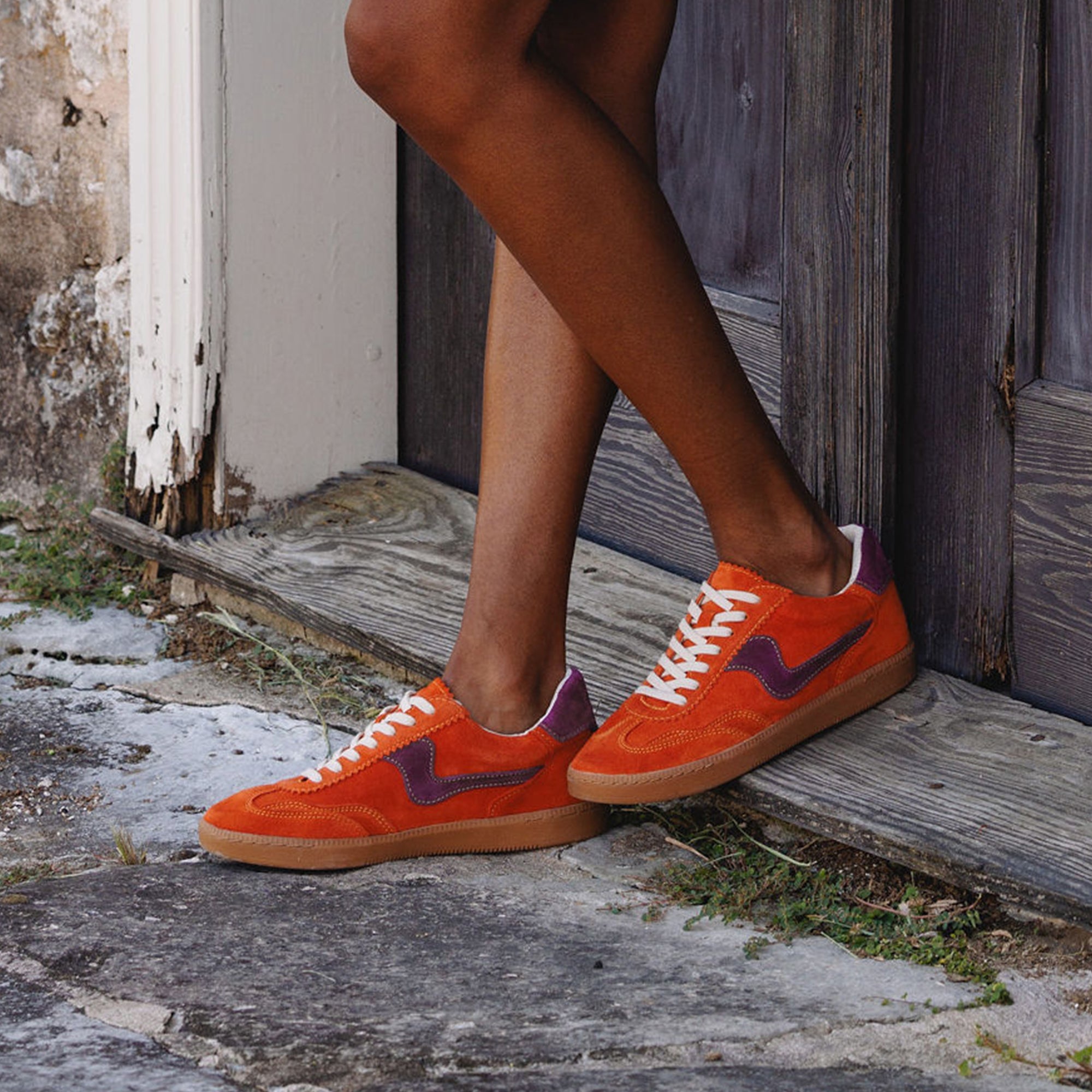 Orange Multi-Suede Notice Sneakers - Trendy Casual Shoes for Men & Women | Perfect for Streetwear, Gym, and Everyday Fashion