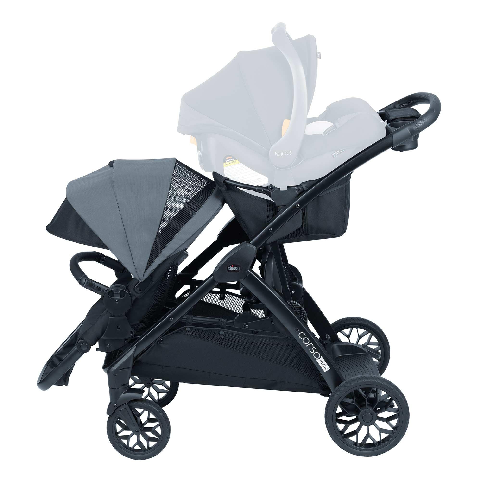 Chicco Corso Flex Modular Stroller - Lightweight Adjustable Travel System with Car Seat Compatibility | Perfect for City Walks, Shopping & Family Outings