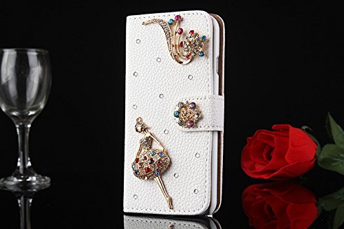 Sony Xperia E4 Case, iNenk PU Leather Wallet Cover with Card Slots & Stand Function - Elegant 3D Glitter Bling Diamond Design for Women, Perfect for Daily Use, Travel, and Office